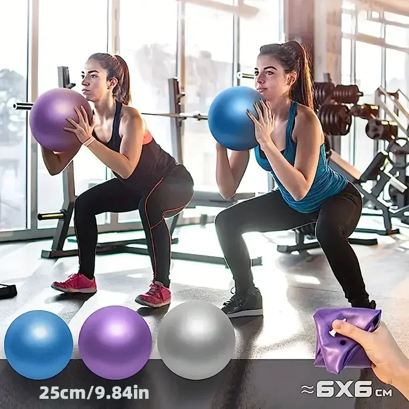 25 cm Women Gym Yoga Fitness Ball Thickening Type Anti-explosion Diameter Pilates Workout Mini Ball Sculpting Legs And Hips