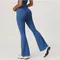 mikeyoga Yoga Flare Leggings Women Fitness Push Up High Waiste Wide Leg Workout Pants Gym