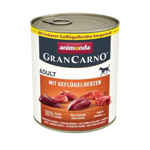animonda GranCarno Original Adult 6 x 800 g pour chien - cœurs de volaille