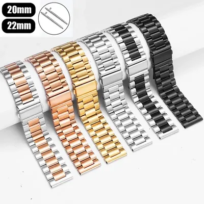 Edelstahlband für Samsung Galaxy Watch 7/FE/6/5 Pro/4/Classic 20 mm 22 mm Metallarmband Amazfit Image
