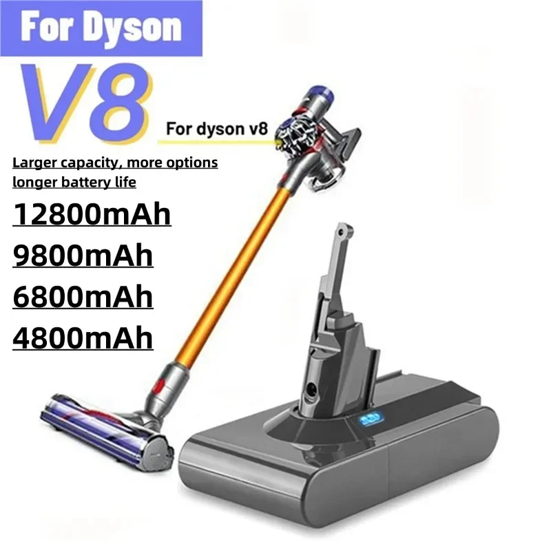 Für Dyson V8 Staubsauger-Roboter-Akku 21,6 V, große Kapazität (4,8 Ah, 6,8 Ah, 9,8 Ah, 12,8 Ah) Image