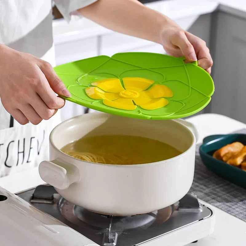 Spill Stopper Schutz Abdeckung Silikon Deckel für Topf Kochen Werkzeuge Blumentöpfe Kochgeschirr Hause Topf Küche Zubehör Gadgets Image