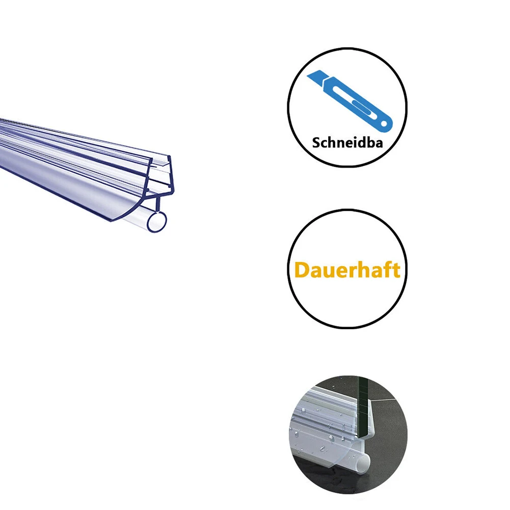 2PCS 50cm 6/8MM 10/12MM PVC Transparent Dusche Bildschirm Dichtung Streifen Badezimmer Glas tür Dichtungen Wasser Deflektor Gummi Dichtungs