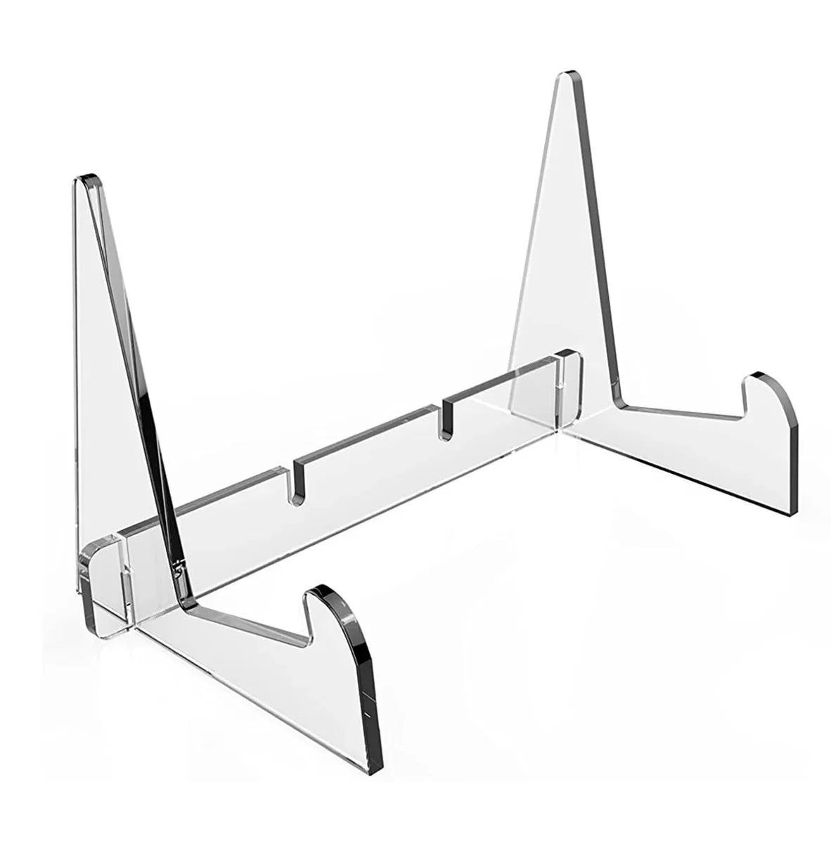 Acryl Buch Ständer Halter Klar Display Rack Regal mit Unterstützung Schreibtisch Organizer Kunstwerke Cds Lesen Transparente Tragbare Halterung