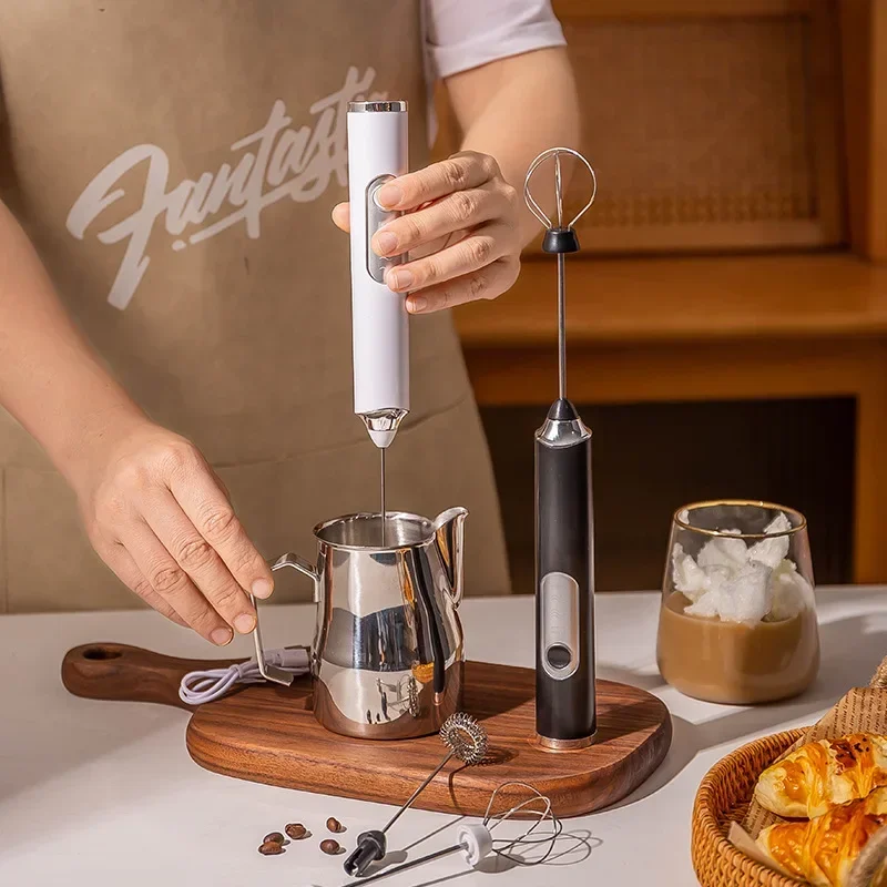Cordless Home Küche Gadgets Elektrische Küchen Zubehör Milch Mixer Edelstahl-düse Mini Kaffee Schneebesen Schlagen Werkzeuge Esszimmer Bar