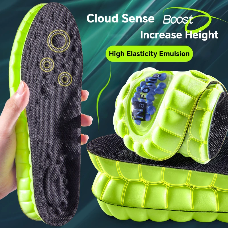 Hohe Elastizität Latex Sport Einlegesohlen Weiche Schuh Pads Arch Support Orthesen Einlegesohlen Atmungsaktive Deodorant Stoßdämpfung Kissen Image