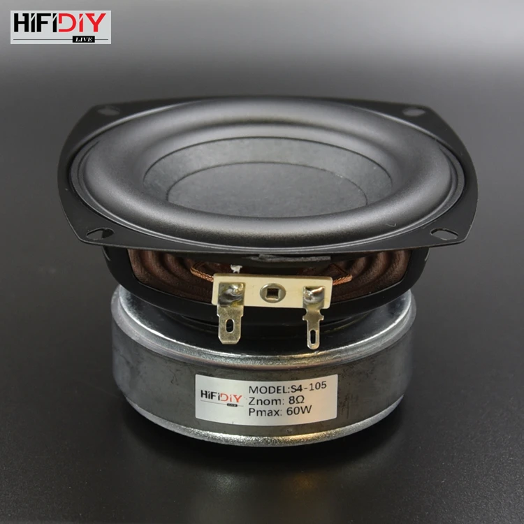 HALLO-FI DIY AUDIO 4 zoll 60 watt Woofer Lautsprecher High Power Langhub BASS Heimkino Für 2,1 Subwoofer einheit lautsprecher S4-105 Image