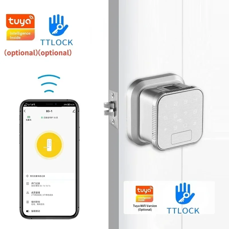 Tuya WIFI APP Entsperren Smart-Fingerprint Lock TTLOCK BLE Elektronische Türschloss Fingerprint Passwort Karte NFC Schlüssel APP Remote Entsperren Image