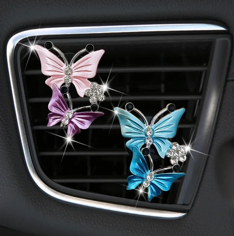 Lufter frischer Schmetterling Auto-Styling Auto Parfüm natürlichen Geruch Klimaanlage Schmetterling Diamant Aroma therapie Dekoration Clip Image