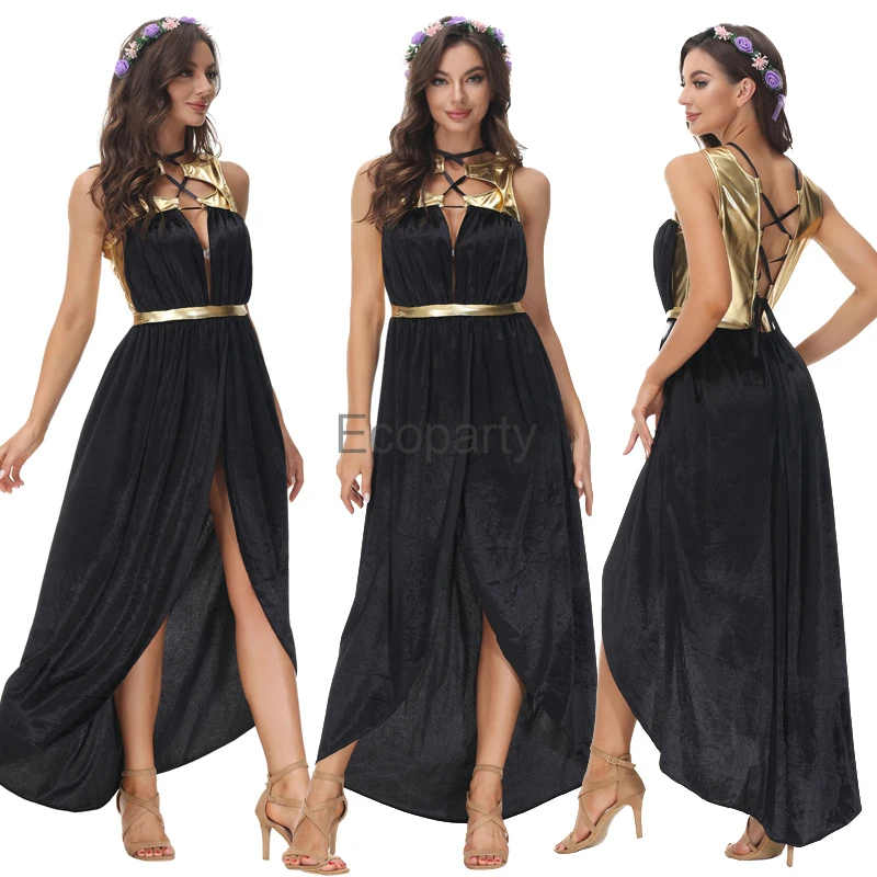 Neue Frauen ägyptische Cleopatra Prinzessin Kostüm alte mittelalter liche griechische Göttin Cosplay Kleid Halloween Karneval ausgefallene Outfits Image