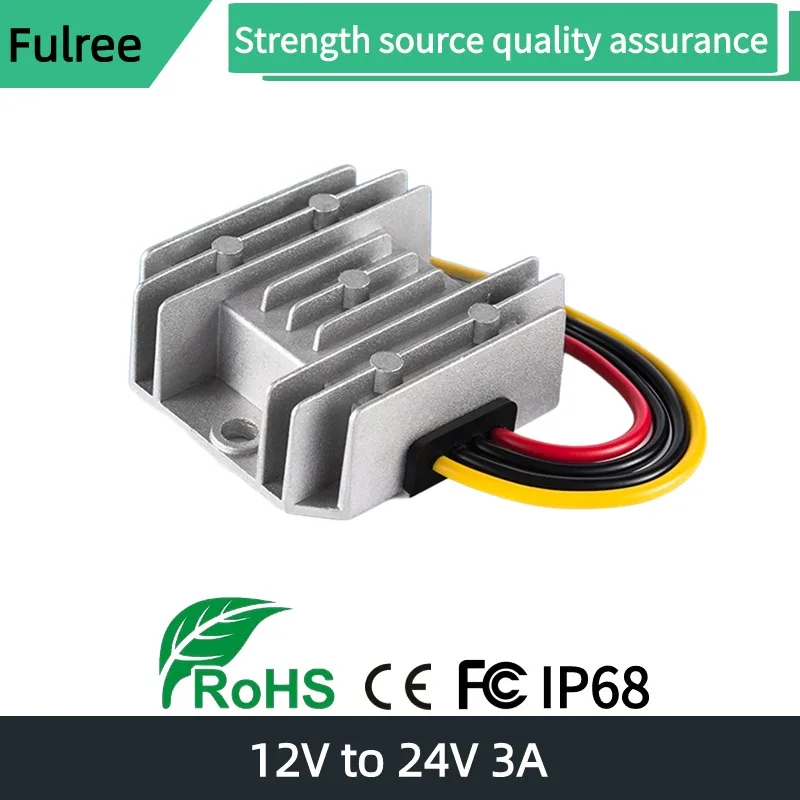 12V Boost auf 24V 3a 72W Regler Boost, konvertieren wasserdichtes Netzteil des Leistungs moduls-geeignet für Car Club Truck Boote Image