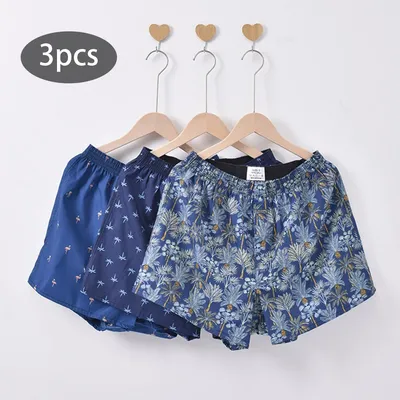 3pcs Herren Unterwäsche Boxer Shorts männliche Baumwolle Unterhose lässig atmungsaktive Höschen Jungen Mode Boxershorts weiche Dessous S-XL Image