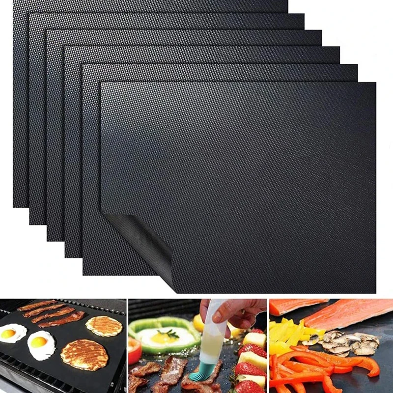 1pc Grill Grill matte Grill Outdoor Backen Antihaft-Pad wieder verwendbare Koch platte für Party Grill matte Outdoor-Grill Image