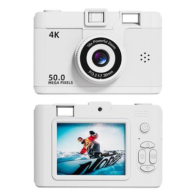 4K Retro Digital Camera Vlogging Camera WiFi with 2.4 LCD HD Screen 1080P 16X Compact Digital Zoom Camera Wide Angle Point and Shoot Camera