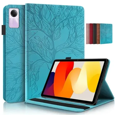 3D Tree Embossed for Xiaomi Redmi Pad RedMiPad Tablet Funda 10.61 Flip Stand Soft TPU Cover for