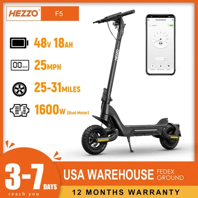 HEZZO F5 Meicang 48V 1600W 18Ah electric scooter city off-road strong dual motor scooter disc brake