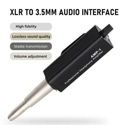 In-Ear Monitor Amplifier Portable Ear Amplifier Converter XLR to 3.5MM Audio Ear Amplifier