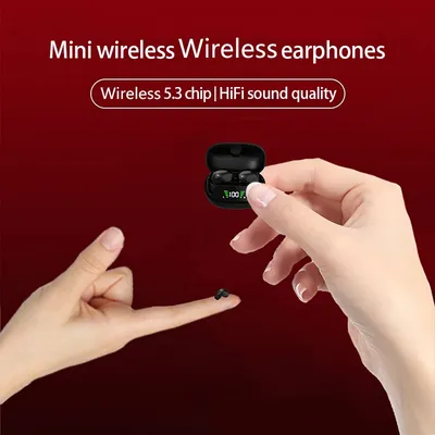 Mini Wireless TWS Bluetooth 5.3 Headsets Invisible Earphones With Mic HiFi Music Earbuds Mobile