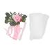 Flowers for Wedding Ceremony Chair Decorations Chair Back Flower Simple Style Attractive Decorative Vivid Beautiful Artificial Flowers with Ribbons for Wedding Decoration(Pink)