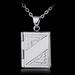 2024-Women Men s Silver Book Box Photo Locket Pendant Necklace Chain Î¸/ C2G6