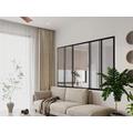 Vetrata scorrevole in Alluminio termolaccato Nero 180 x 130 cm - RAVENA