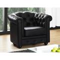 Poltrona CHESTERFIELD in similpelle Nera