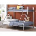 Letto a castello 90 e 140 x 190 cm Acciaio Argento + Materasso - ELEVATIO IV