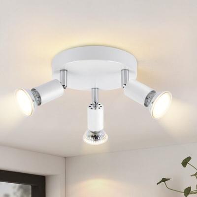 Gbly - Deckenstrahler led Deckenlampe GU10 - Küchenlampe 3 Flammig Rund Schlafzimmerlampe Modern Image