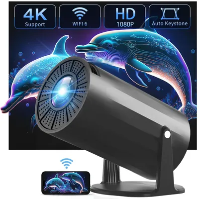 Projetor 4K Android 11 Projector US Plug Native 1080P 390ANSI HY320 Dual Wifi6 BT5.0 1920*1080P