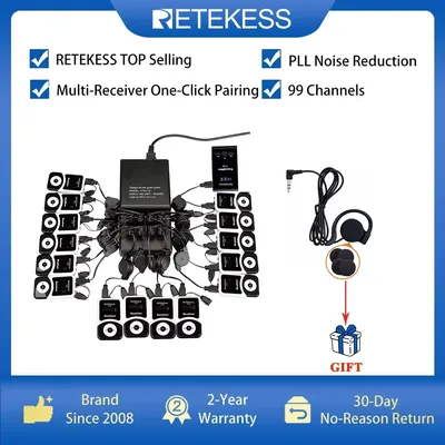Retekess T130 T131 Wireless Tour Guide System Audio Tour Guide System Wireless Microphone Transmitter For Museums,Tourist Groups