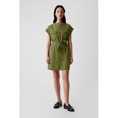 Gap Womens Green Utility Mini Shirt Dress - Green