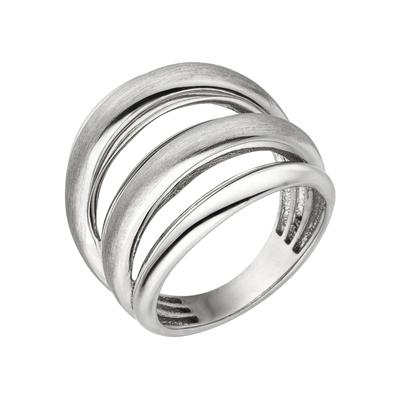 Fingerring JOBO Gr. 50, silber (silber 925), Fingerringe, Damen, 50, Silber 925 (Sterlingsilber), mehrreihig 925 Silber