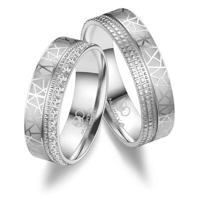 Trauring MARRYA "Edelstahl Ringe Trauringe Eheringe Partnerringe" Gr. 72, silber (herren ring, silber), Fingerringe, Dam