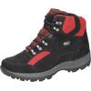 Trekkingschuh WALDLÄUFER "HOLLY", Damen, Gr. 8 (42), schwarz (schwarz, rot), Nubukleder, Textil, sportlich, Schuhe, Outdoorboots, Schnürboots in Komfortweite H (=sehr weit)