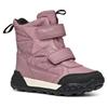 Winterboots GEOX "J TREKKYUP GIRL B ABX", Kinder, Gr. 31, pink, Textil, Synthetik, Lederimitat, casual, Schuhe, Klettstiefel, Snowboots, Winterstiefel mit Metallic Look