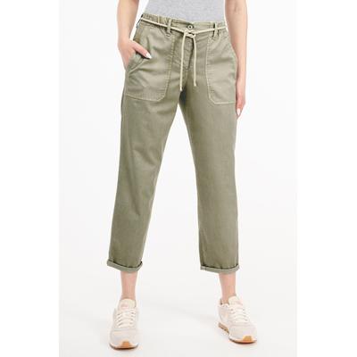 Stoffhose RECOVER PANTS "Belina", Damen, Gr. 34, Normalgrößen, beige, 57% Lyocell;40% Baumwolle;3% Elasthan, unifarben, regular fit lang, Hosen, mit aufgesetzten Taschen Image