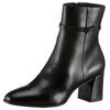 Stiefelette TAMARIS, Damen, Gr. 36, schwarz, Glattleder, Textil, unifarben, Reptilienprägung, elegant, Schuhe, Blockabsatz, Businessschuh, Abendschuh mit elegantem Zierriemchen