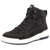 Schnürboots RIEKER EVOLUTION, Herren, Gr. 45, schwarz, Leder, Textil, sportlich, Schuhe, Winterboots, Schnürboots, High-Top Sneaker mit Soft-Innensohle