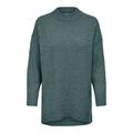 Strickpullover ONLY "ONLSILJA L/S LOOSE PULLOVER EX KNT", Damen, Gr. S (36), grün (balsam grün detail:melange), Strick, Obermaterial: 75% Polyacryl, 22% Polyester, 3% Elasthan, meliert, modisch, relaxed fit, Rundhals, Langarm, Pullover