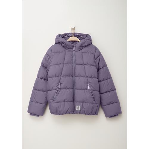 Steppjacke S.OLIVER JUNIOR Gr. XL (170/176), lila Mädchen Jacken mit Kapuze