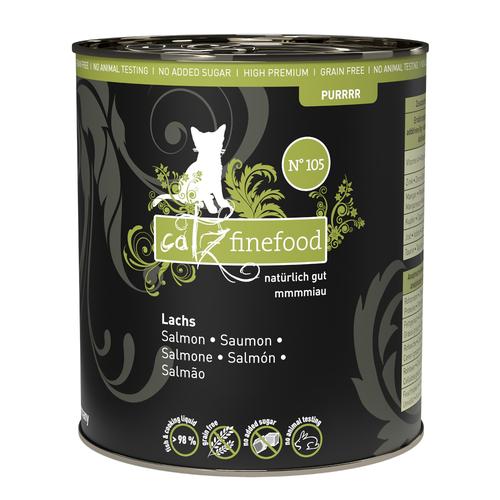 6 x 750g catz finefood Purrrr No.105 Lachs Katzenfutter nass