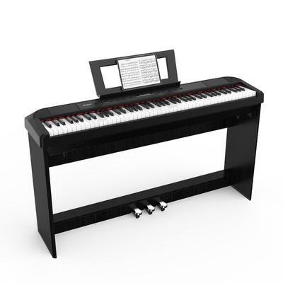 88-Key Weighted Portable Electric Keyboard Piano with Wood Stand