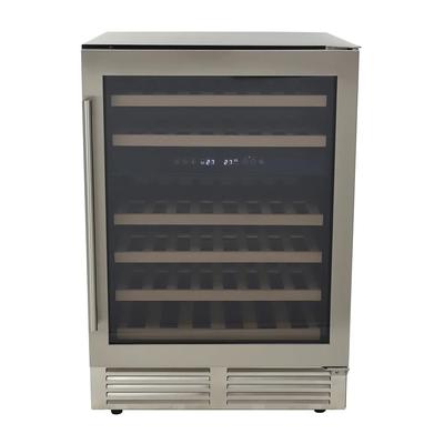 Avanti WCD46DZ3S 23 1/2" DESIGNER Series 1 Section Commercial Wine Cooler w/ (2) Zones - 46 Bottle Capacity, 120v, Silver