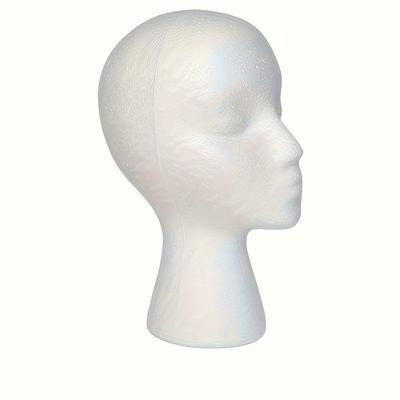 TEMU Foam Mannequin Head For Wig & Hat Display - Craft Tool Supplies, No Base Plate