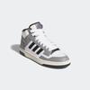 Sneaker ADIDAS SPORTSWEAR "RAPID COURT MID", Gr. 44,5, schwarz-weiß (grau three, core schwarz, cloud weiß), Leder, Synthetik, sportlich, Schuhe