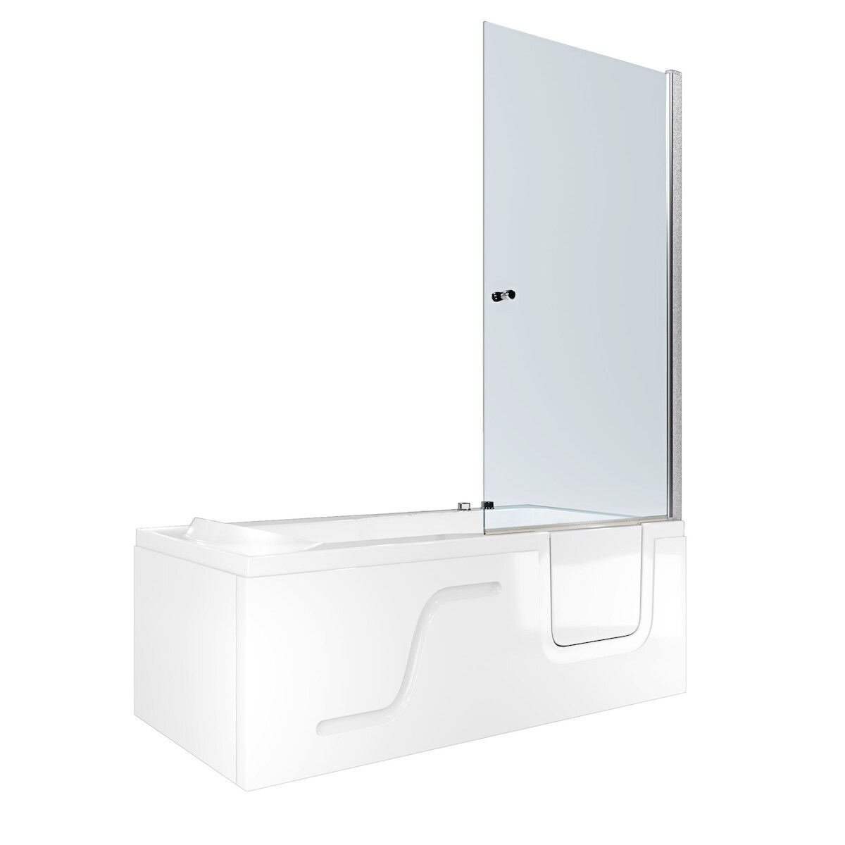 AcquaVapore Seniorendusche Kombi Duschkabine Whirlpool Seniorenwanne mit Tür S17D-WP-L-EC 150x75x194 cm MIT 2K Scheiben Versiegelung Image