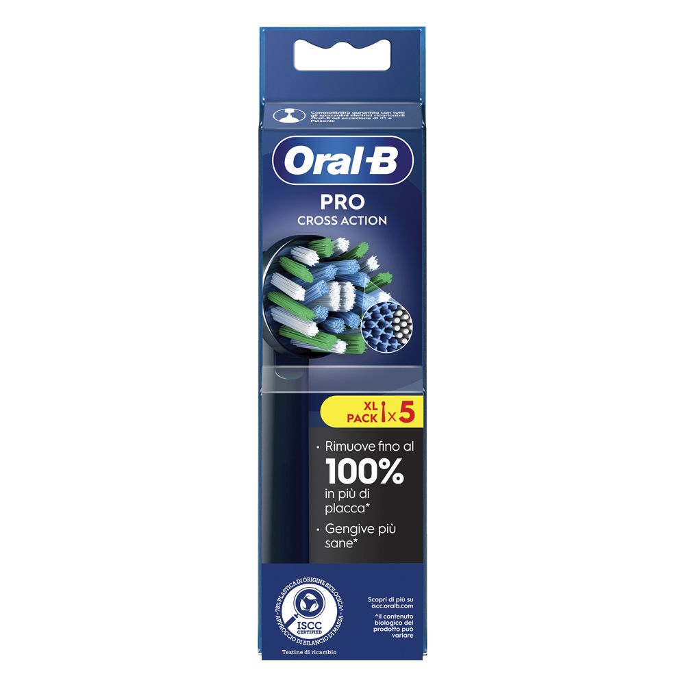 Oral-B Pro Cross Action Testine Ricambio 5 pz Spazzolino da denti