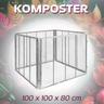 Komposter Stahl verzinkt Kompost Metallkomposter Kompostbehälter Kompostgitter 100 x 100 x 80 cm