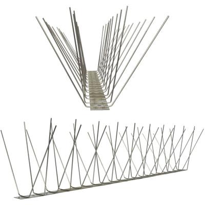 3 Meter (6 x 0,5m) Taubenspikes 4-reihig auf V2A-Standard - hochwertige Lösung für Vogelabwehr