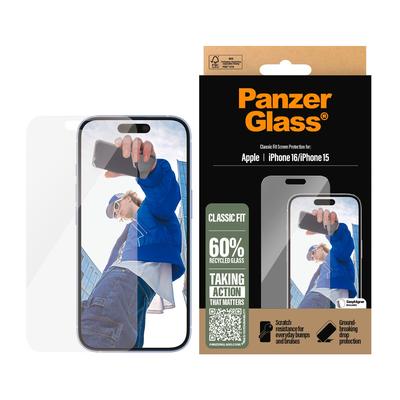 PANZERGLASS Displayschutzglas "Classic Fit Screen Protection", transparent, B:11,00cm H:1,30cm T:19,50mm, Displayfolien, Displayschutzfolie, Schutzfolie, Bildschirmschutz, kratz- & stoßfest